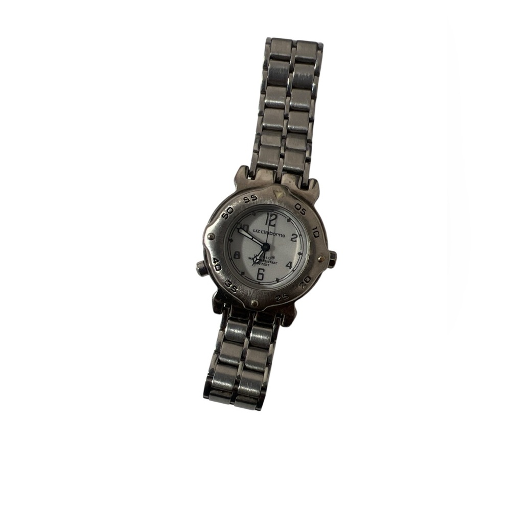 Liz Claiborne Indiglo Silver Stainless Steel Watch ( Need Battery)